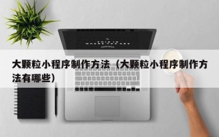 仁怀大颗粒小程序制作方法（大颗粒小程序制作方法有哪些）