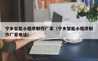 仁怀宁乡智能小程序制作厂家（宁乡智能小程序制作厂家电话）